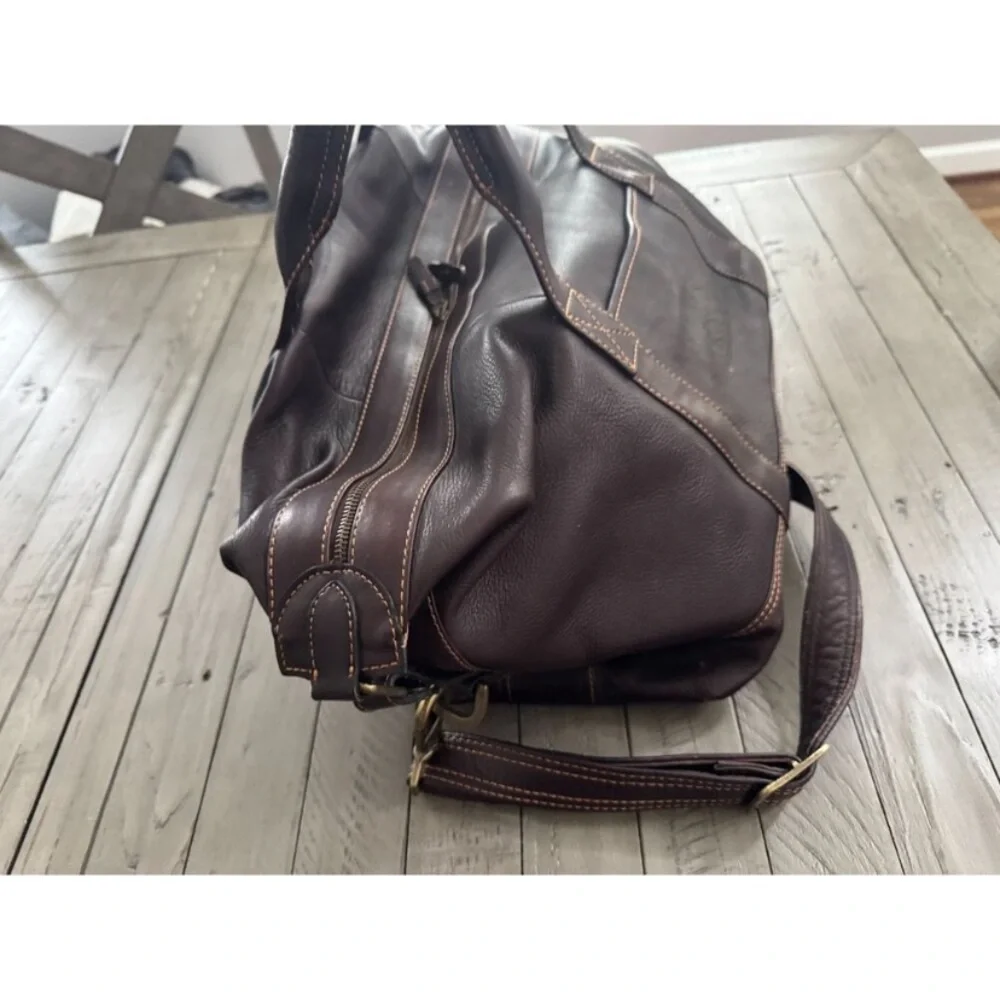Links and Kings large Brown Leather Men's club duffel Bag
